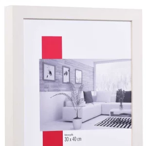 Holz-Bilderrahmen Profil 55 50x50 cm | weiß | Leerrahmen (ohne Glas und Rückwand)