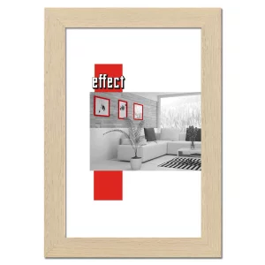 Holz-Bilderrahmen Profil 55 mit Abstandsleiste nach Maß natur | Normalglas (2 mm)
