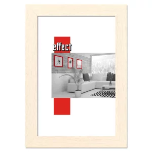 Holz-Bilderrahmen Profil 55 mit Abstandsleiste nach Maß weiß | Normalglas (2 mm)