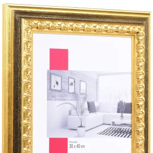 Barock-Bilderrahmen Profil 80 40x60 cm | gold | Normalglas (2 mm)