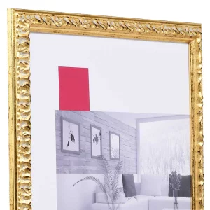 Barock-Bilderrahmen Profil 86 21x29,7 cm (A4) | gold | Normalglas (2 mm)