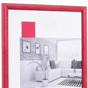 Holz-Bilderrahmen Profil 89 10,5x14,8 cm (A6) | pink | Normalglas (2 mm)
