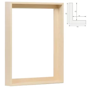 Schattenfugenrahmen Profil 92 XL aus Lindenholz