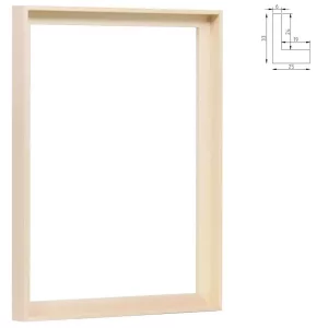 Schattenfugenrahmen Profil 93 XL aus Lindenholz