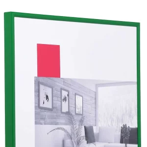 Kunststoff-Bilderrahmen Profil ART nach Maß Grün | Normalglas (2 mm)