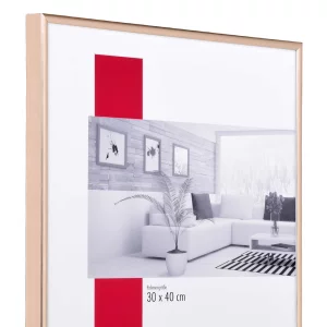 Kunststoff-Bilderrahmen Profil ART nach Maß Rosé | Normalglas (2 mm)