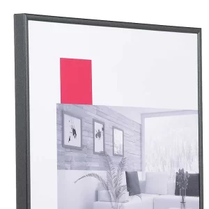 Kunststoff-Bilderrahmen Profil ART 13x18 cm | Anthrazit | Normalglas (2 mm)