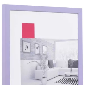 Holz-Bilderrahmen Profil TOP CUBE 40x50 cm | flieder | Normalglas (2 mm)