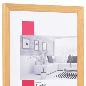 Holz-Bilderrahmen Profil TOP N 60x60 cm | birke | Normalglas (2 mm)