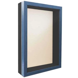 Unibox Bilderrahmen 15x20 cm | blau-schwarz | Normalglas (2 mm)