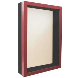 Unibox Bilderrahmen 15x20 cm | rot-schwarz | Normalglas (2 mm)