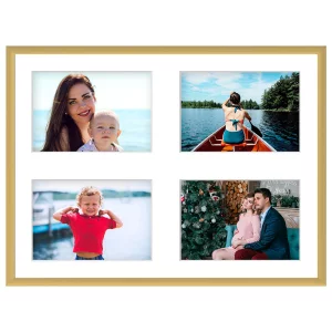 Cadre multi photos en aluminium Amelia pour 4 photos