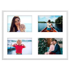 Cadre multi photos en aluminium Amelia pour 4 photos