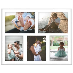 Cadre multi photos en aluminium Amelia pour 5 photos
