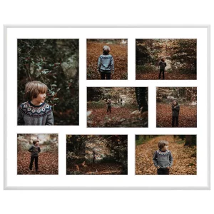 Cadre multi photos en aluminium Amelia pour 8 photos