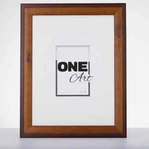 Holz-Bilderrahmen Karina mit ovalem Passepartout