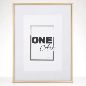 Aluminium lijst Amelia met passe-partout