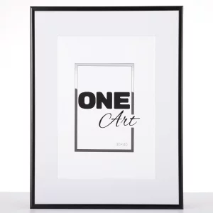 Aluminium-Bilderrahmen Amelia mit Passepartout