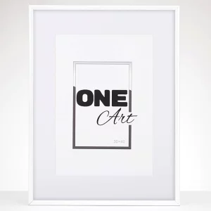 Aluminium-Bilderrahmen Amelia mit Passepartout