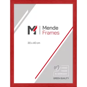 Holz-Bilderrahmen Boti nach Maß Rot | Normalglas (2 mm)