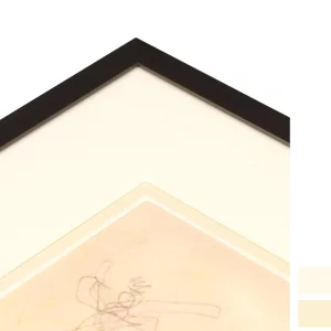 1,4 mm Doppel-Passepartout in Standardgrößen, Museumsqualität