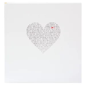 Fotoalbum LOVE mit 60 weißen Seiten zum Einkleben, 30x31 cm