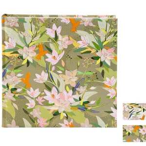 Fotoalbum Royal Lily mit 60 weißen Seiten zum Einkleben, 25x25 cm