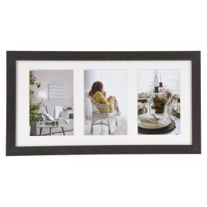 Holz-Galerierahmen Modern für 3 Bilder 10x15 cm Hochformat