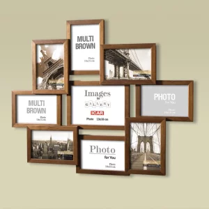 Bilderrahmen Collage aus Holz Liora für 9 Bilder 10x15 cm, 13x18 cm
