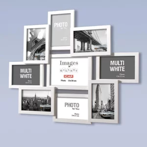 Bilderrahmen Collage aus Holz Liora für 9 Bilder 10x15 cm, 13x18 cm