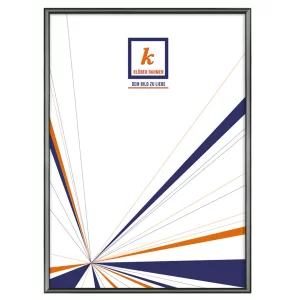 Alu-Bilderrahmen Miguel 29,7x42 cm (A3) | Grauzinn matt, Rücken gebürstet | Normalglas (2 mm)