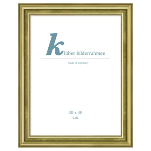 Holz-Bilderrahmen Estepona 20x30 cm | Gold, hellgold | Normalglas (2 mm)