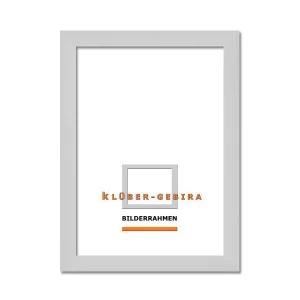 Holz-Bilderrahmen Tenerifa nach Maß weiß | Normalglas (2 mm)