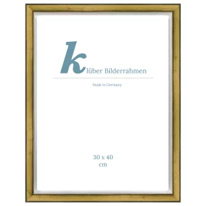 Schattenfugenrahmen Dos Hermanas 59,4x84,1 cm (A1) | Weiß-Gold | Leerrahmen (ohne Glas und Rückwand)
