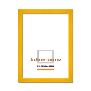 Holz-Bilderrahmen Calvia nach Maß Gelb | Normalglas (2 mm)