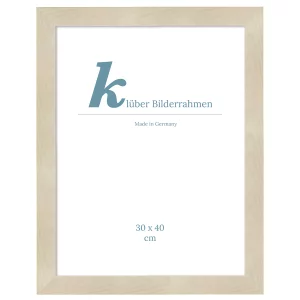 Holz-Bilderrahmen Avila 59,4x84,1 cm (A1) | Holzmaserung, Elfenbein | Kunstglas (2 mm)