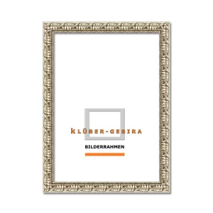 Barock-Bilderrahmen Muro nach Maß Silber | Normalglas (2 mm)