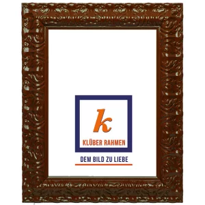 Barockrahmen Salamanca Color nach Maß chocolate | Normalglas (2 mm)