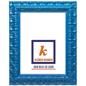 Barockrahmen Salamanca Color nach Maß denim blue | Normalglas (2 mm)