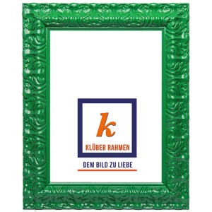 Barockrahmen Salamanca Color nach Maß green | Normalglas (2 mm)
