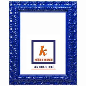 Barockrahmen Salamanca Color nach Maß indigo | Normalglas (2 mm)