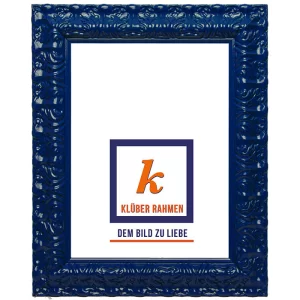Barockrahmen Salamanca Color nach Maß navy | Normalglas (2 mm)