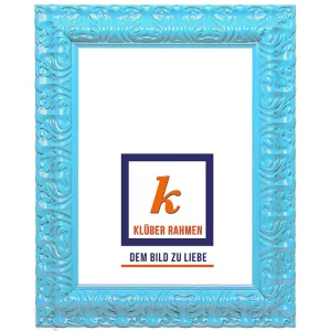 Barockrahmen Salamanca Color nach Maß sky blue | Normalglas (2 mm)