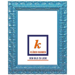 Barockrahmen Salamanca Color 30x40 | blue | Normalglas (2 mm)