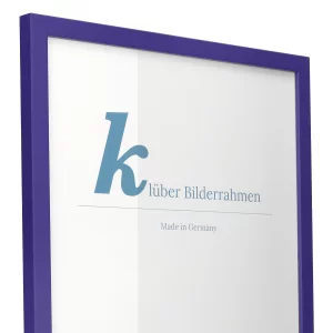 Holz-Bilderrahmen Prisma 40x40 | Ultramarin | Normalglas (2 mm)