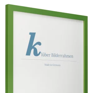 Holz-Bilderrahmen Prisma nach Maß Mittelgrün | Normalglas (2 mm)