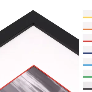 1,5 mm passe-partout – wit met gekleurde kern met uitsnede op maat