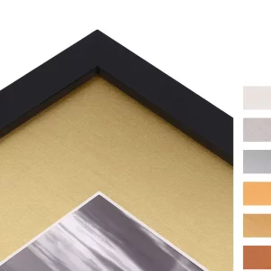 1,3 mm passe-partout in edelmetaallook met uitsnede op maat