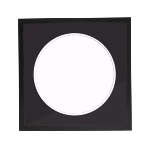 Cadre noir pour disque vinyle avec double passe-partout noir