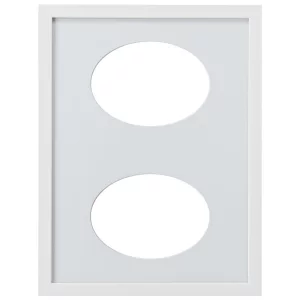 Cadre Top Cube avec passe-partout à 2 ouvertures ovales, 30x40 cm